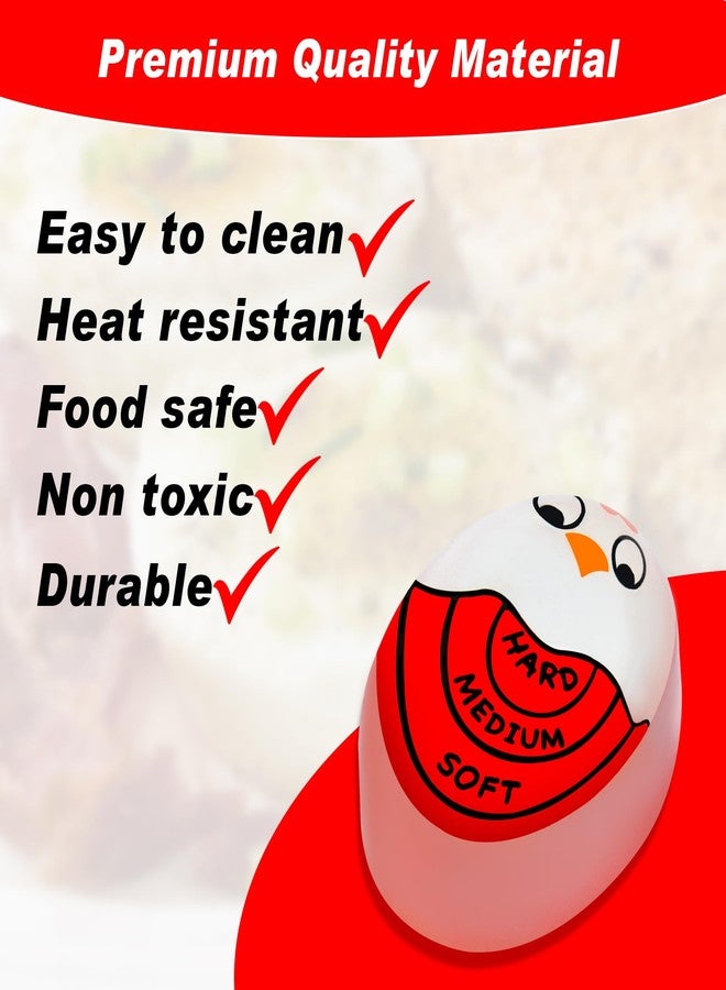 Eggssentials مؤقت بيض أحمر من Eggssentials يوضع في الماء - مؤقت بيض للبيض المسلوق جيدًا والبيض المسلوق نصف سلقة، يتلاشى اللون الأحمر لتحديد درجة النضج بدقة. - Image 5